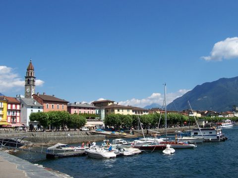 Lake Maggiore - Ascona - The Piazza from a different view