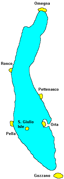 Lake Orta map